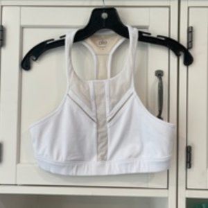 Alo HAlf Moon White Sports Bra